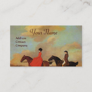 HORSE RIDING Monogram Business Card
