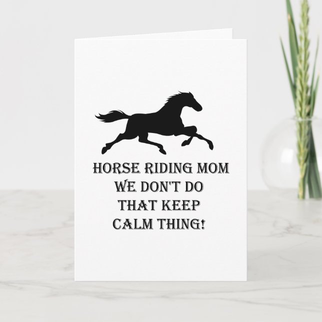 Horse Riding Mum Funny Mothers Day Gifts Card (Front)