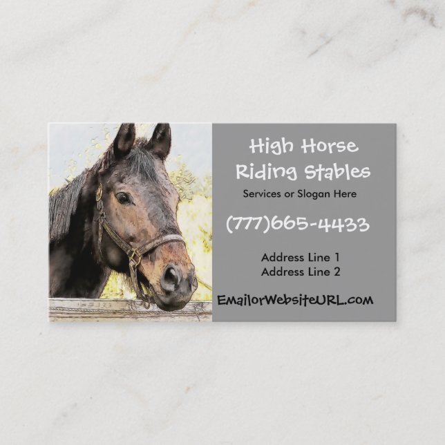 Horse Riding Stables Business Card (Front)