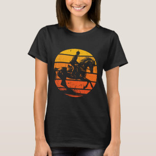 Horse Riding Sunset Equestrian Horse Rider T-Shirt