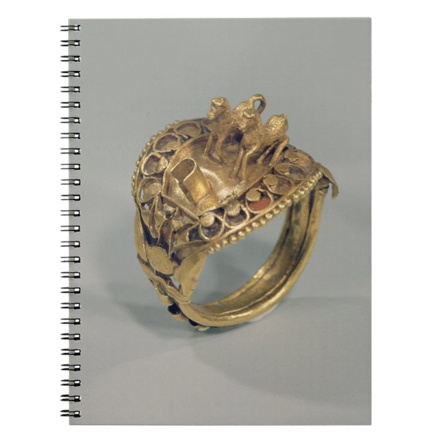 Horse ring (gold and cornelian) notebook (Front)