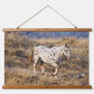Horse Roaming the Scenic Hills of the Big Horn Hanging Tapestry