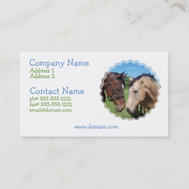 Horse Romance Business Card (Front)