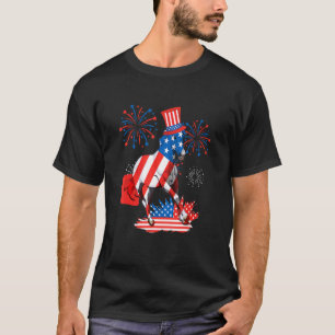 Horse Running 4th Of July Happy For Men Women T-Shirt
