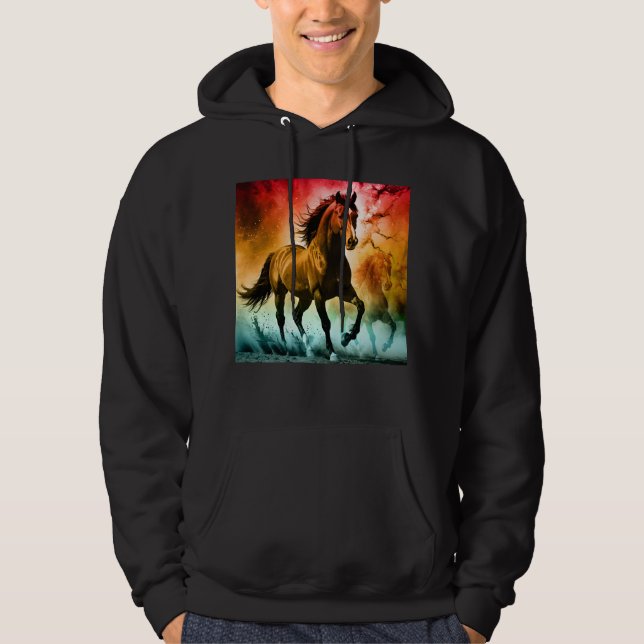 Horse running  hoodie (Front)
