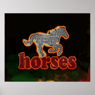 horse running - horses poster