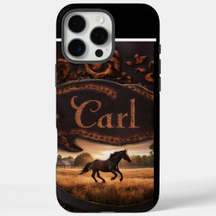 Horse Running in Field at Sunset iPhone 16 Pro Max Case