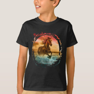 HORSE RUNNING IN SEASHORE SEASCAPE T-Shirt
