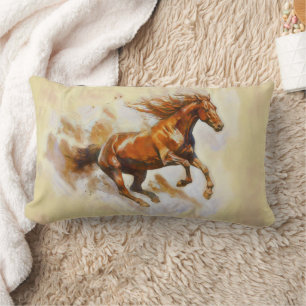 Horse Running Lumbar Cushion