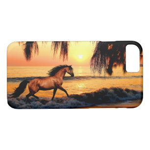 Horse running on sunset beach Case-Mate iPhone case