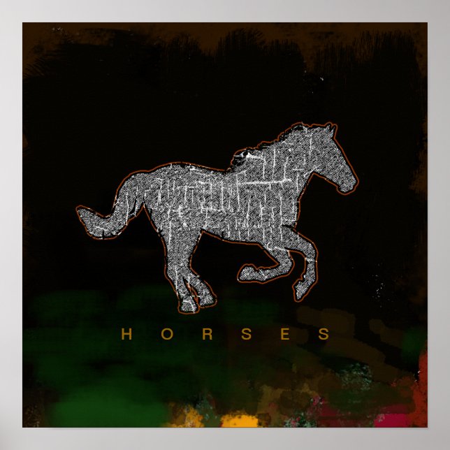 horse running prints (Front)