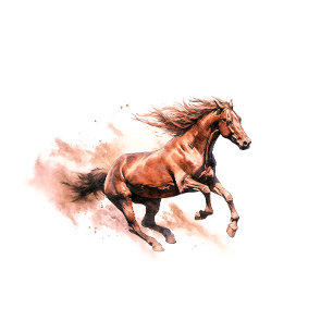 Horse Running Watercolor T-Shirt