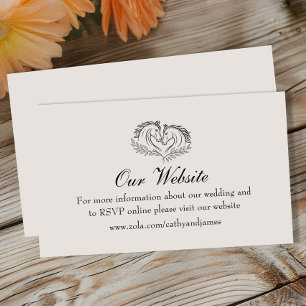 Horse Rustic Country Western Wedding Website  Enclosure Card
