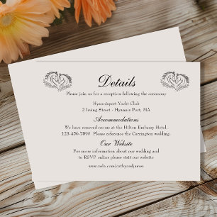 Horse Rustic Western Country Wedding Details Enclosure Card
