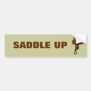 Horse Saddle Bumper Sticker
