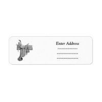 Horse saddle Custom address label Sticker