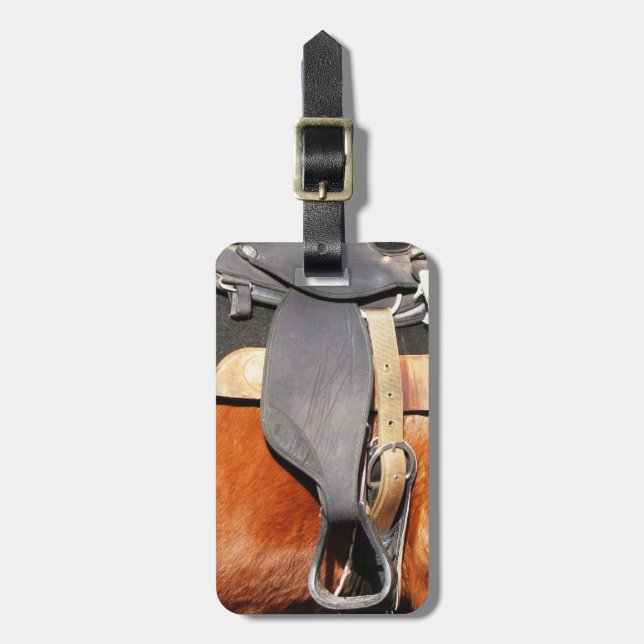 Horse Saddle Luggage Tag (Front Vertical)