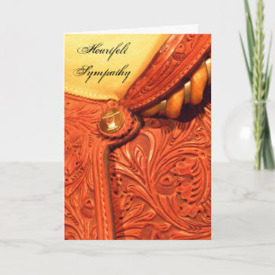 Horse Saddle Sympathy Card