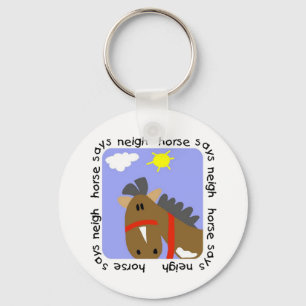 Horse Says Neigh Tshirts and Gifts Key Ring