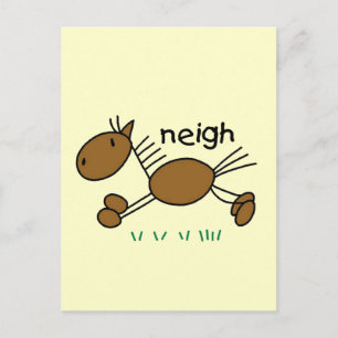 Horse Says Neigh Tshirts and Gifts Postcard