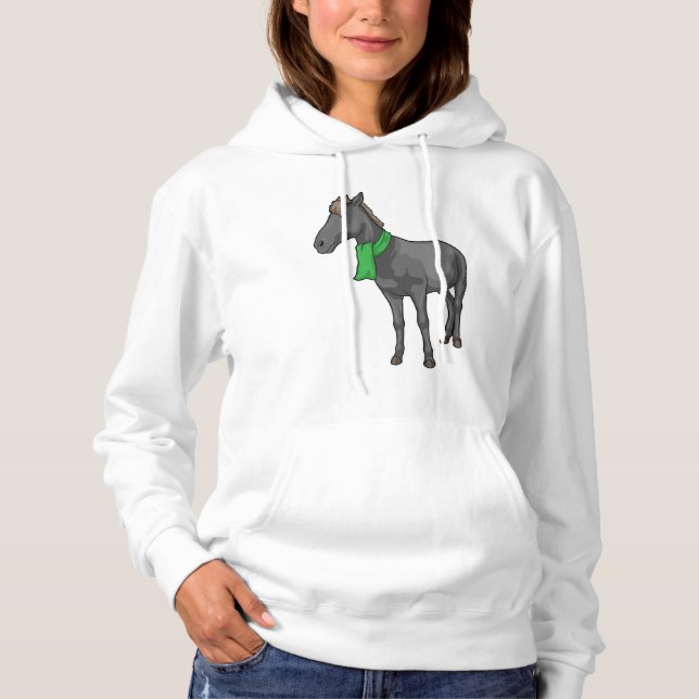 Horse Scarf Hoodie (Front)