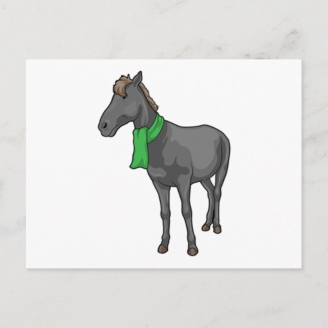 Horse Scarf Postcard (Front)