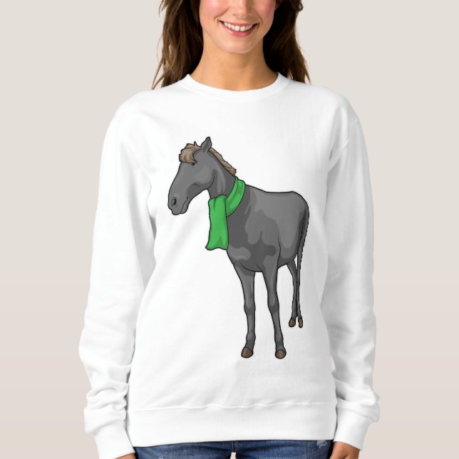 Horse Scarf Sweatshirt (Front)