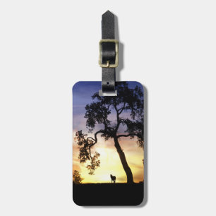 Horse scene luggage tag