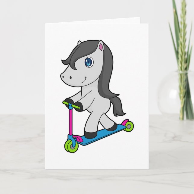 Horse Scooter Card (Front)