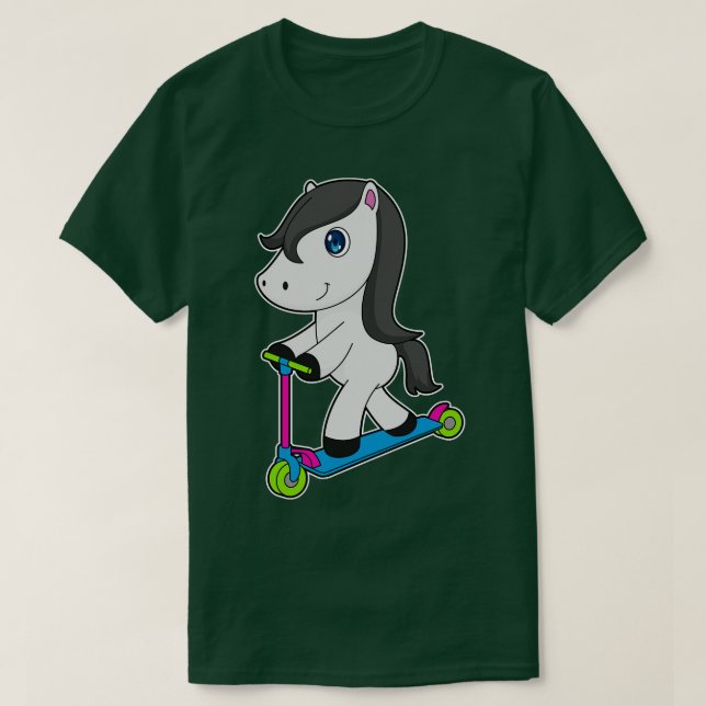 Horse Scooter  T-Shirt (Design Front)