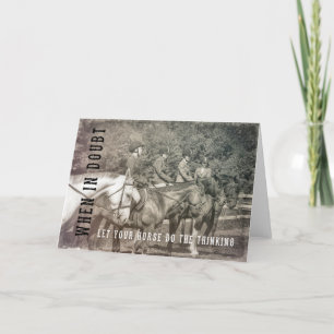 HORSE SENSE Greeting Card