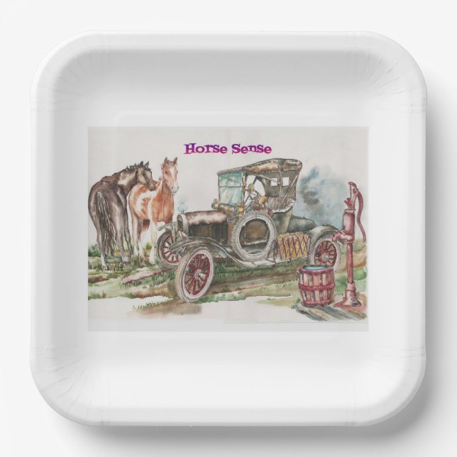 Horse Sense Paper Plate (Front)