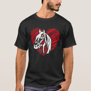 Horse Shadow Heart Equestrian horse riding for gi T-Shirt