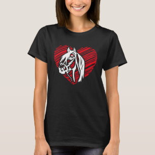 Horse Shadow Heart Equestrian horse riding for gi T-Shirt