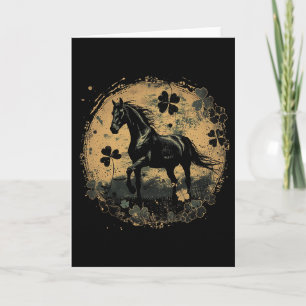 Horse Shamrock St. Patrick's Day Saint Paddy's Iri Card