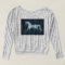 Horse Shilhouette Grey Off The Shoulder Sweatshirt