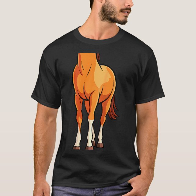Horse Shirt Adult Kids Men Women Body Horse Costum (Front)