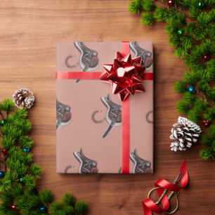 horse shoe saddle wrapping paper