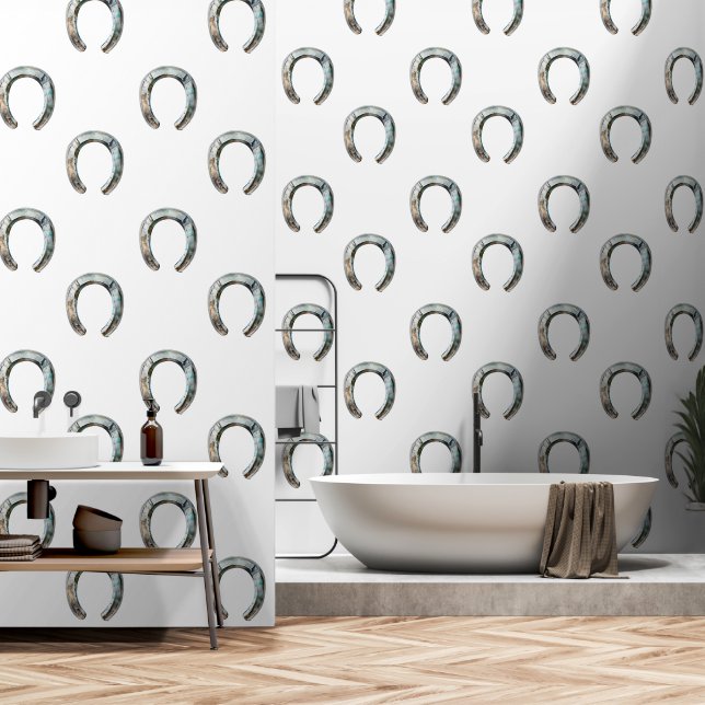 Horse Shoes Wallpaper (Bathroom)