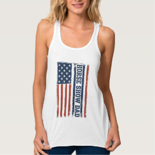 Horse Show Dad American Flag Vintage Shirt Design_