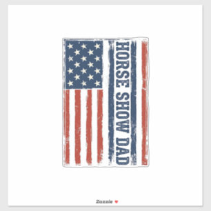 Horse Show Dad American Flag Vintage Shirt Design_