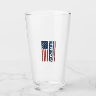 Horse Show Dad American Flag Vintage Shirt Design_ Glass