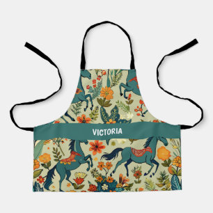 Horse Show Floral Custom Pattern Apron