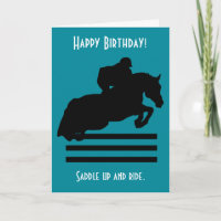 Horse Show Hunter Jumper Silhouette Birthday