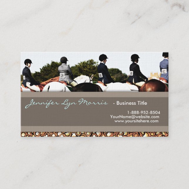 Horse Show Line Up Equestrian Profile Card (Front)