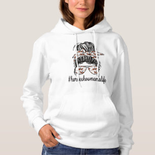 Horse Show Mama Life Messy Bun Equestrian Mother T Hoodie