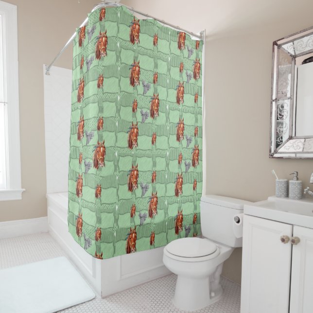 Horse Shower Curtain (In Situ)