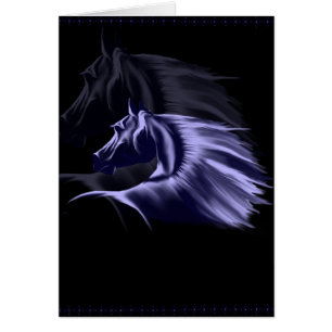 Horse Silhouette Card