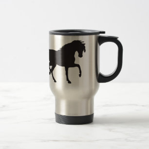 Horse Silhouette - Change background colour! Travel Mug