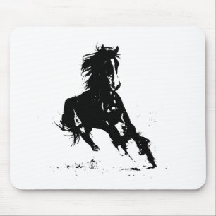 Horse Silhouette Mouse Pad